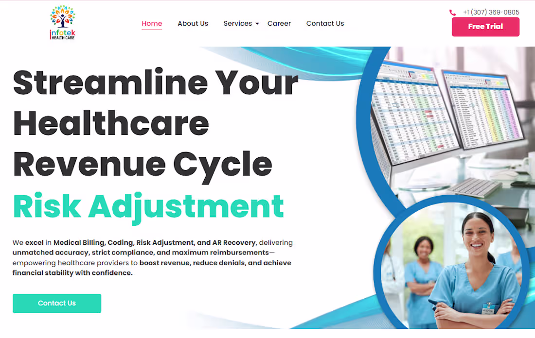 Cover image for InfoTech Healthcare Website Development