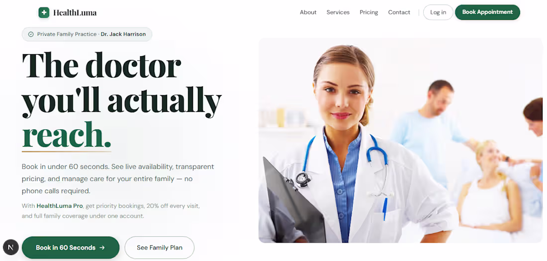 Cover image for HealthLuma Clinic Platform Development