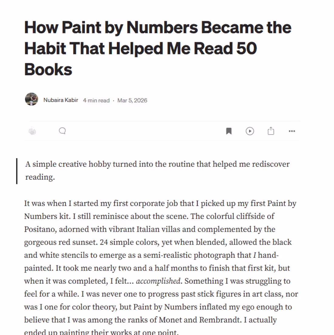 Cover image for Medium Article -- How Paint