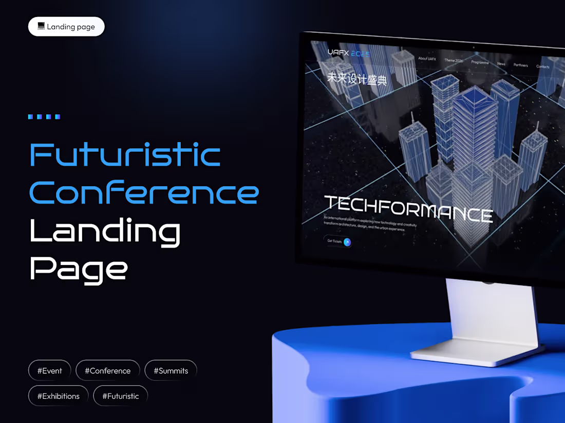 Cover image for UAFX – Futuristic Conference Landing Page Template