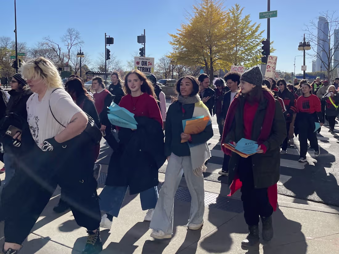 Cover image for Columbia College students confused by conflicting strike message