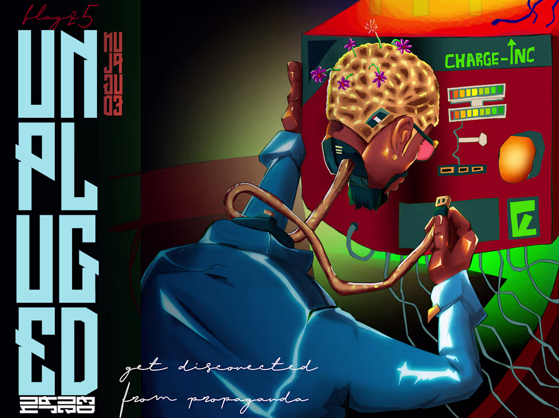 Cover image for ''Unplugged'' custom illustration