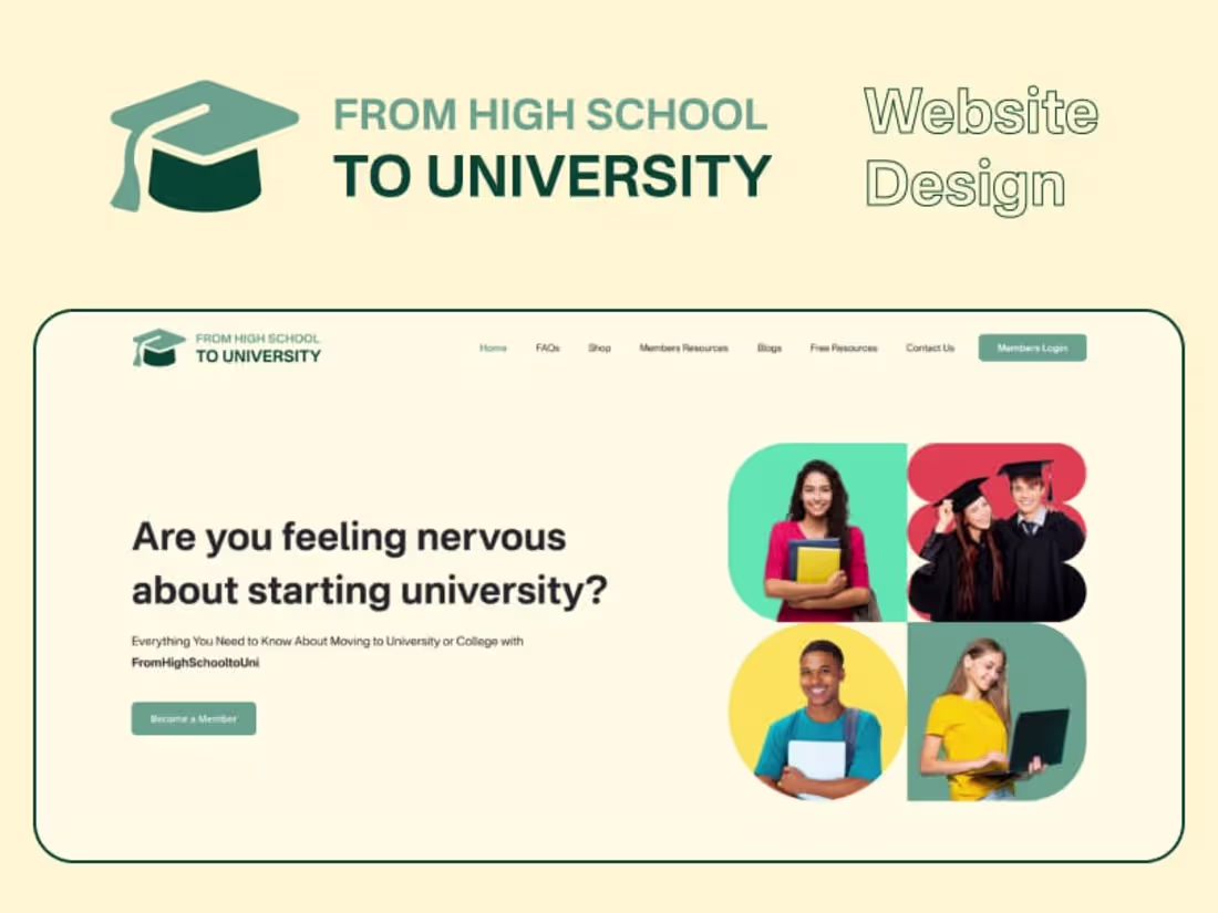 Cover image for From High School To Uni | Educational Website