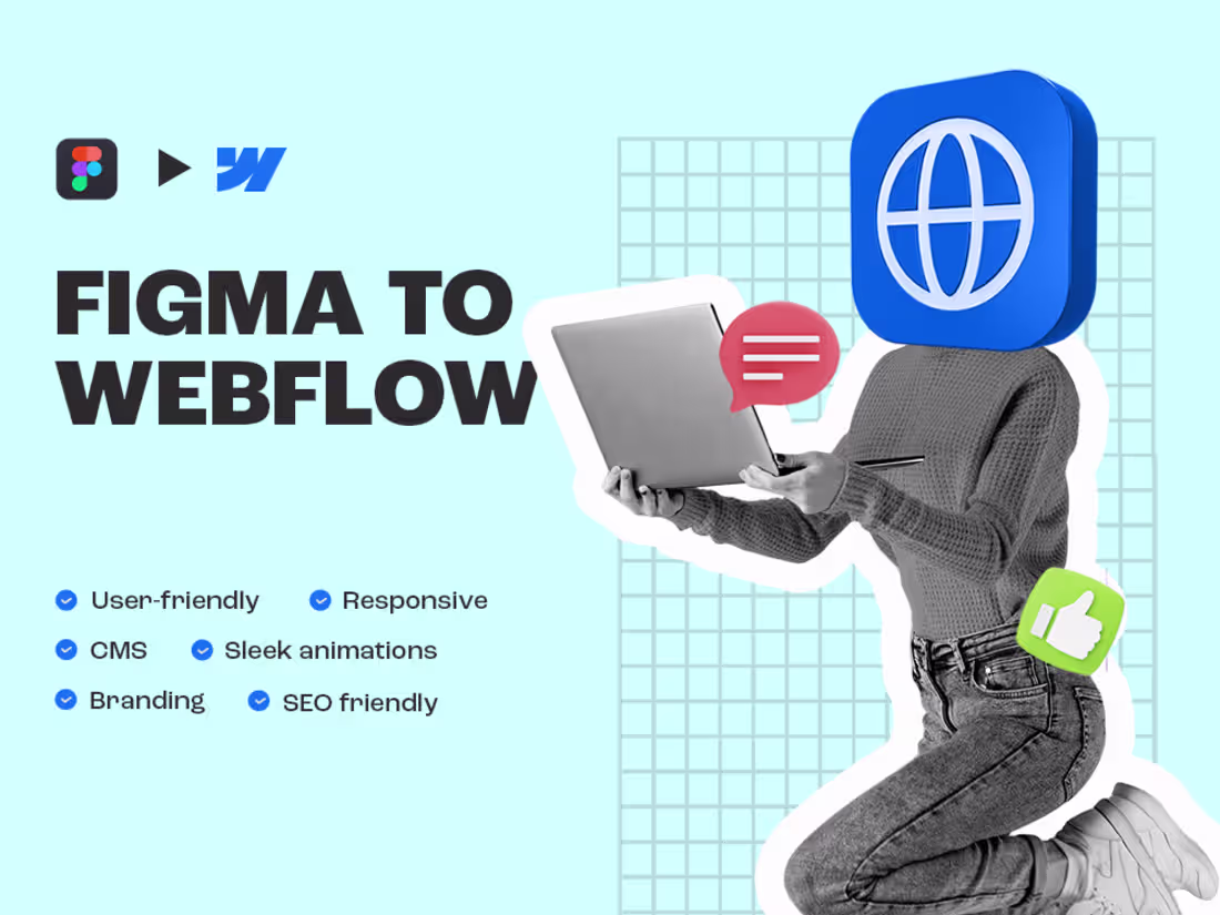 Cover image for Convert your figma design to a webflow website