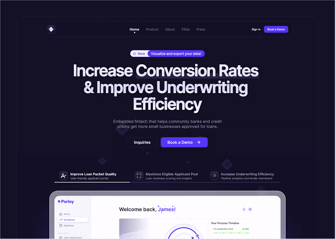 Cover image for Parlay — Finance App & Website