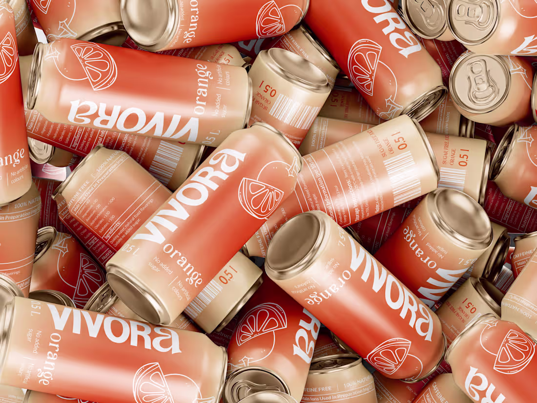 Cover image for VIVORA Brand Identity & Package Design  Modern Beverage Branding