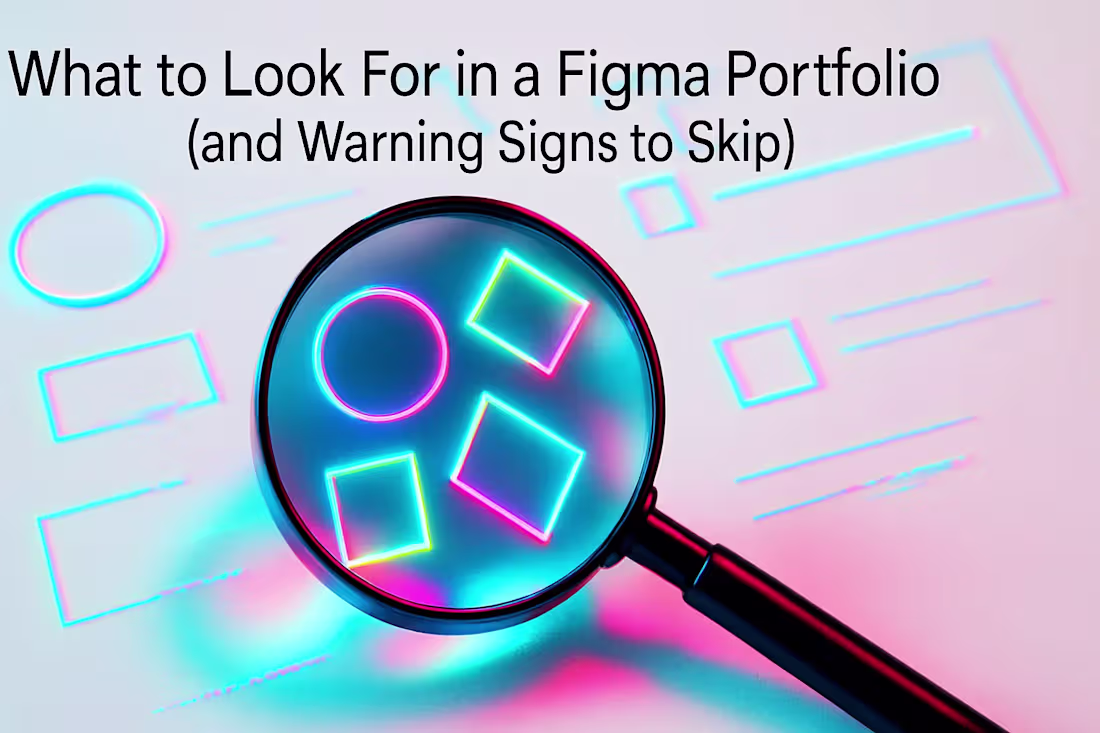 Cover image for What to Look For in a Figma Portfolio (and Warning Signs to Skip)