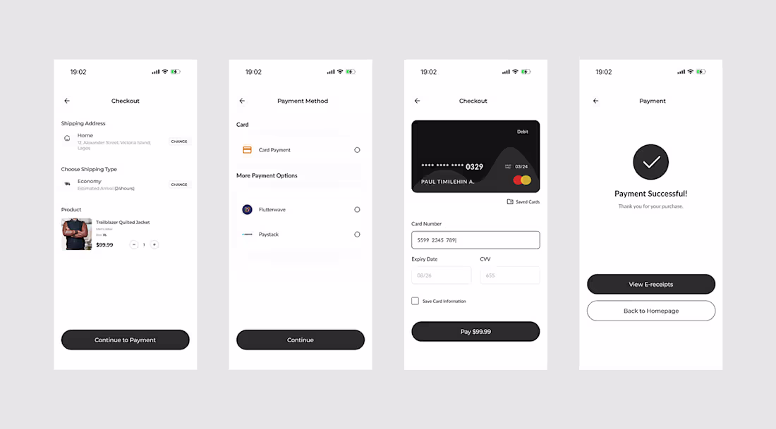 Cover image for Checkout flow for the clothing store :: Behance