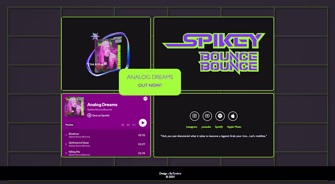 Cover image for Band Website with 3D elements