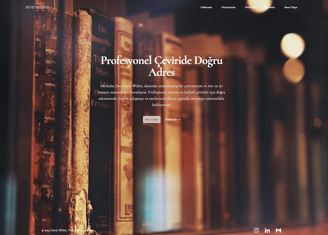 Cover image for denizweber.com - A Book Translators Portfolio