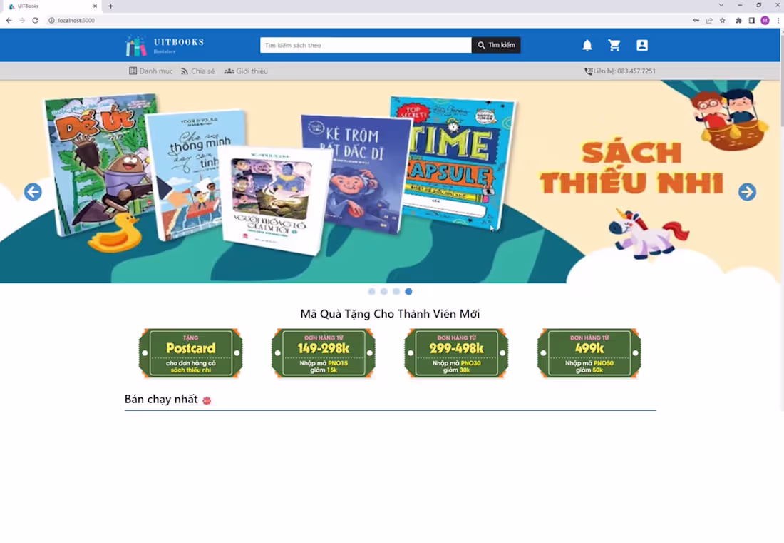 Cover image for Book store website