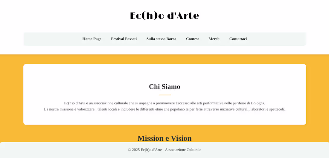 Cover image for Ec(h)o d'Arte: Website Development