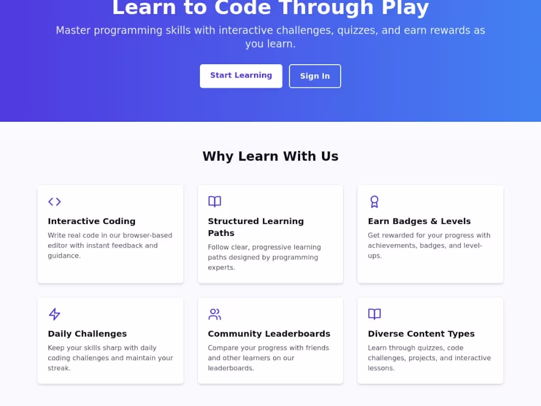Cover image for CodeQuest – Learn to Code Through Play