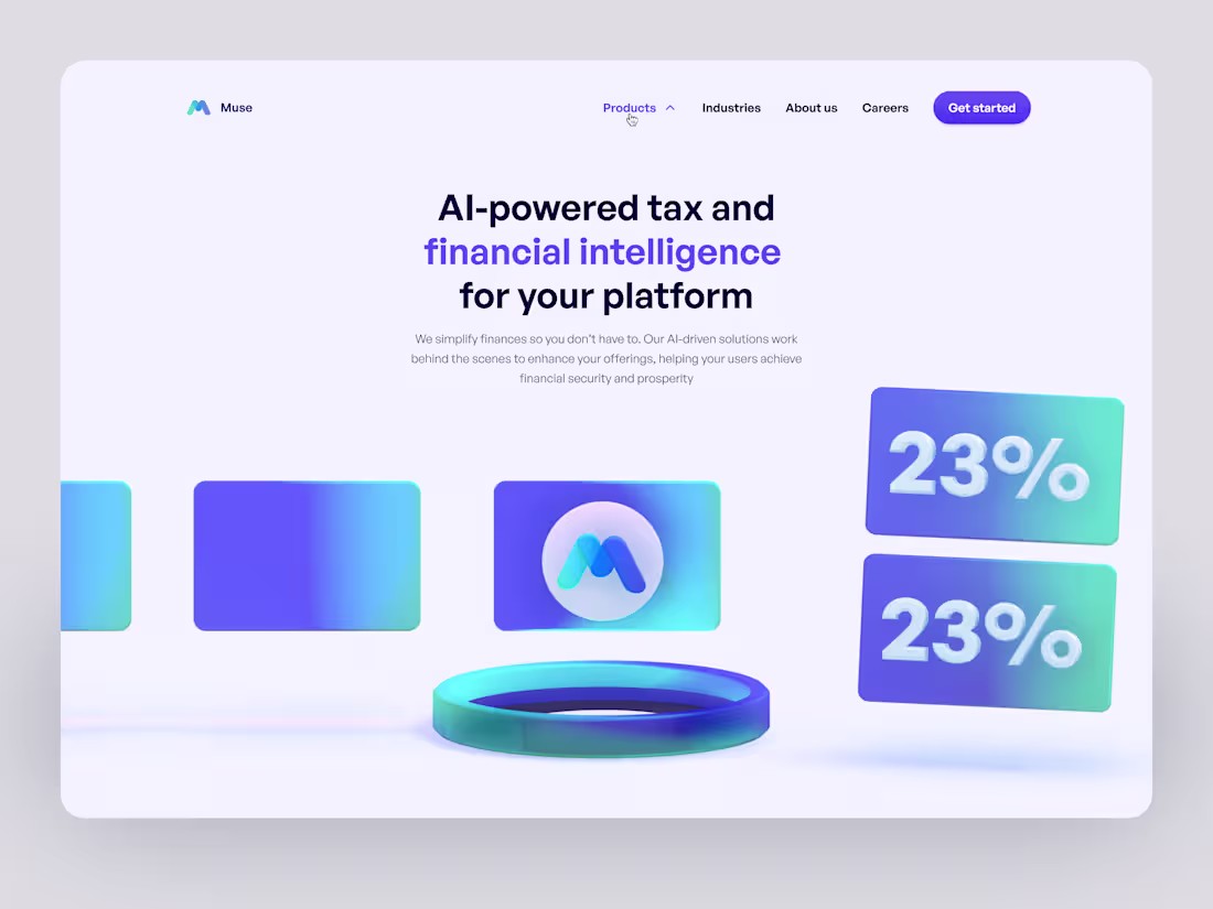 Cover image for Musetax (Design + Framer development)