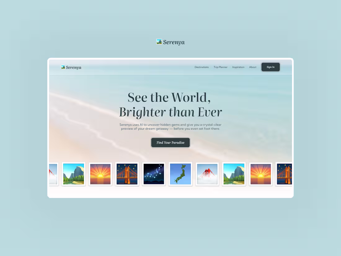 Cover image for ️️🏞️ Serenya - Landing Page Design