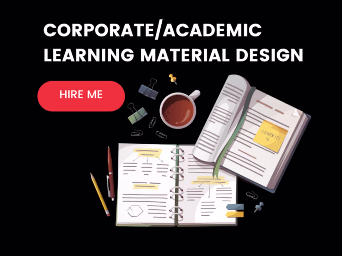 Cover image for Educational/Corporate Learning Material Design.