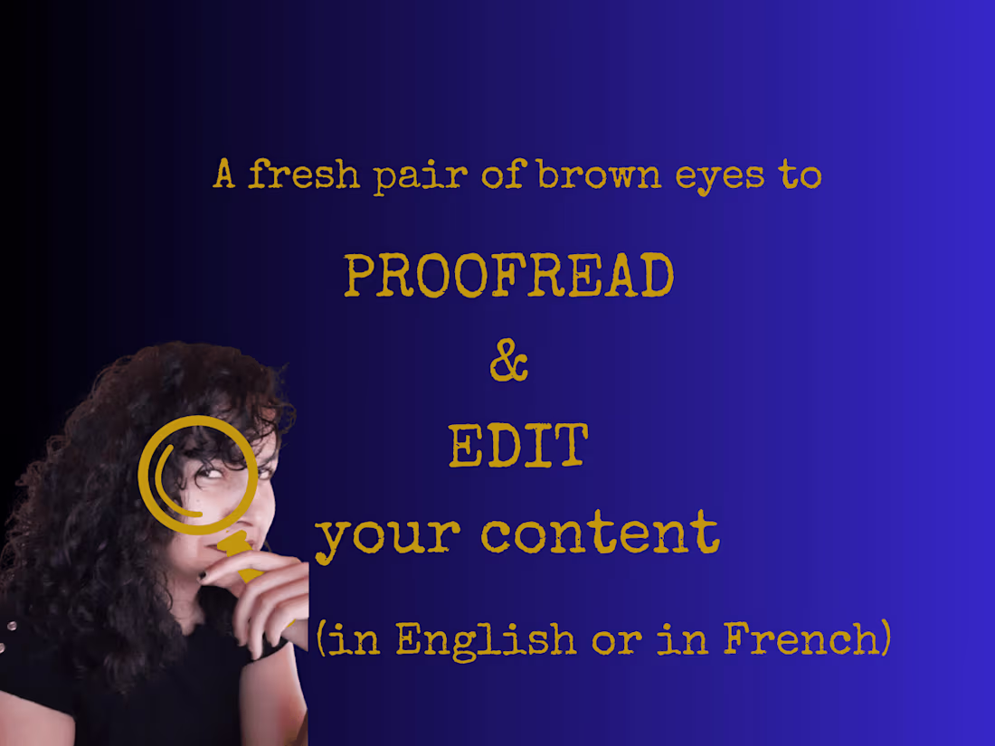 Cover image for Proofreading and editing of your content (up to 2,000 words)