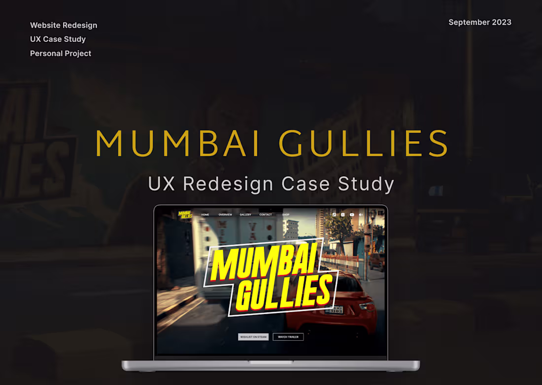 Cover image for Mumbai Gullies Website Redesign