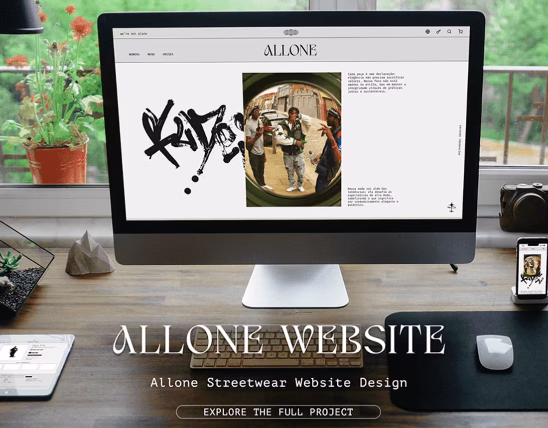 Cover image for Allone Streetwear | UX/UI Website Design :: Behance
