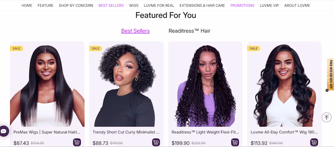 Cover image for I recently had the opportunity to work on shop.luvmehair.com...