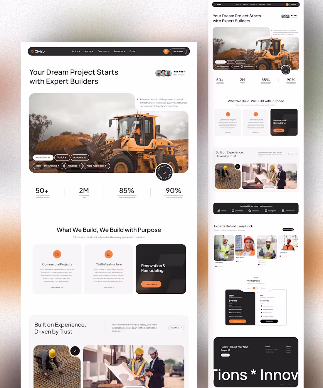 Cover image for Designed this Construction Services Website