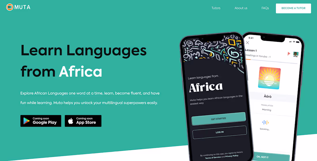 Cover image for Intuitive Website UX Copy: Muta, African Language App