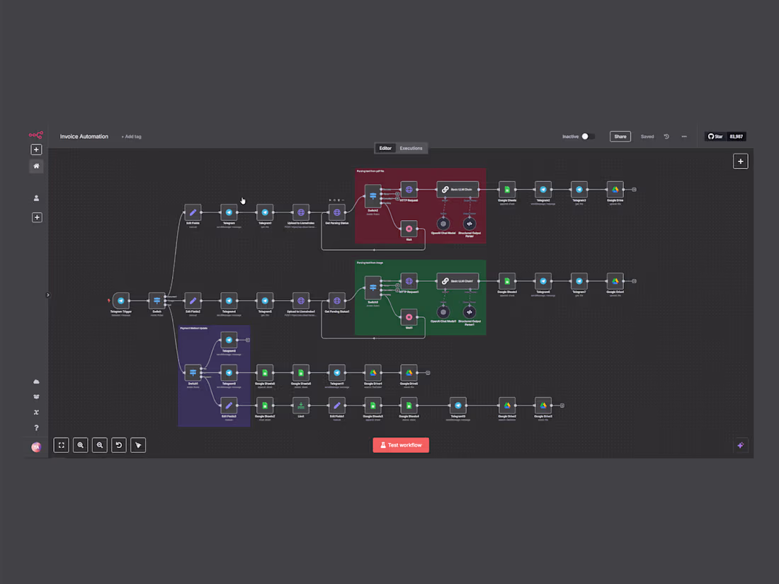Cover image for AI Invoice Automation Agent using n8n, LlamaIndex