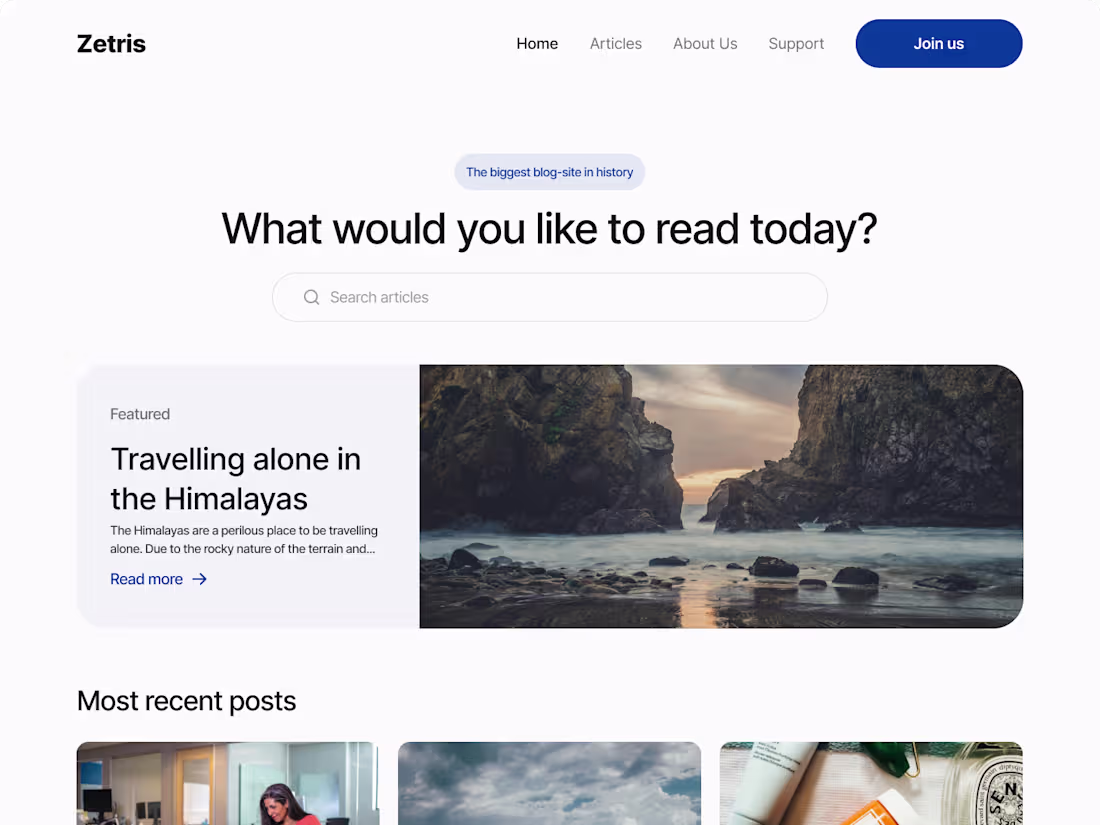 Cover image for Zetris Landing Page