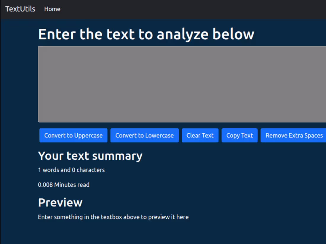 Cover image for GitHub - Engghassanali/Text-Utils-App