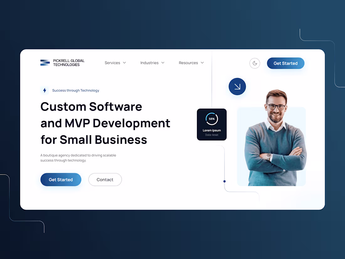 Cover image for Pickreel Global Solutions – Corporate Website UX/UI Design