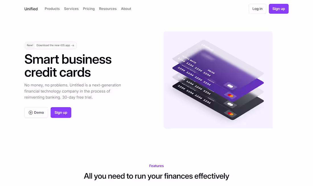 Cover image for Smart Business Bank Landing Page