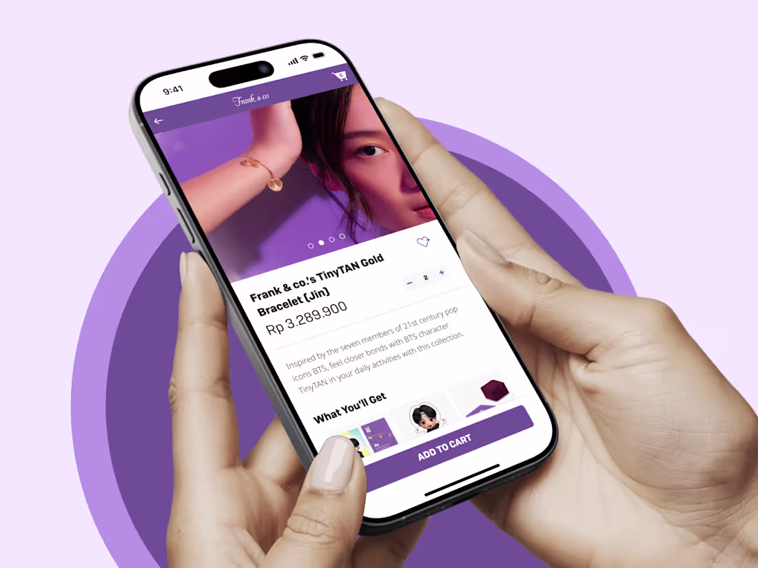 Cover image for Luxury Jewelry E-Commerce for BTS x Frank & Co