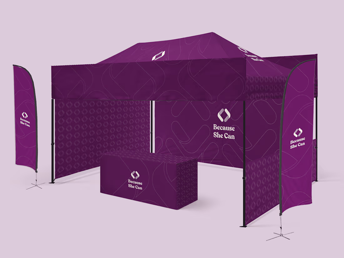 Cover image for Because She Can Brand Identity