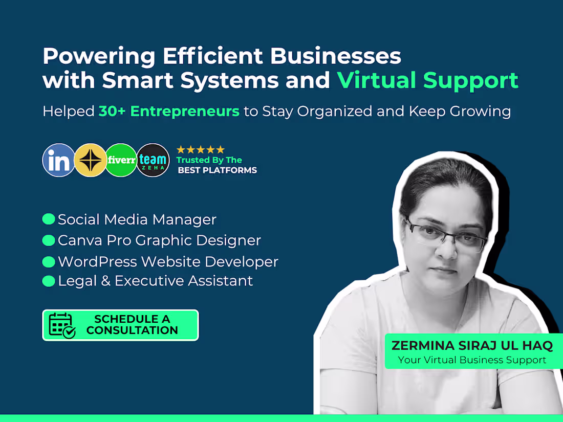 Cover image for Reliable Virtual Assistant for Seamless Daily Business Support