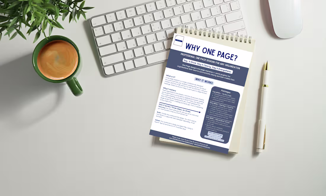 Cover image for One-Page Explainer + Social Graphics Kit