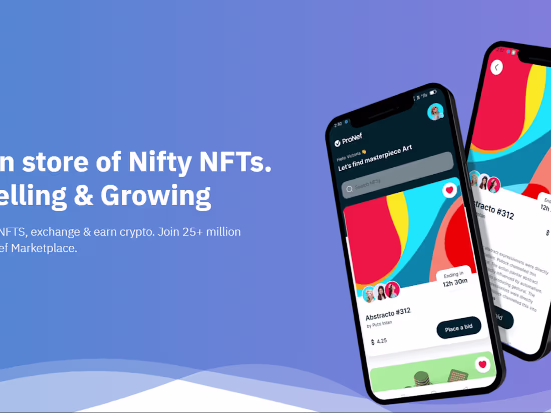Cover image for "Pronef" Landing Page - NFT Marketplace