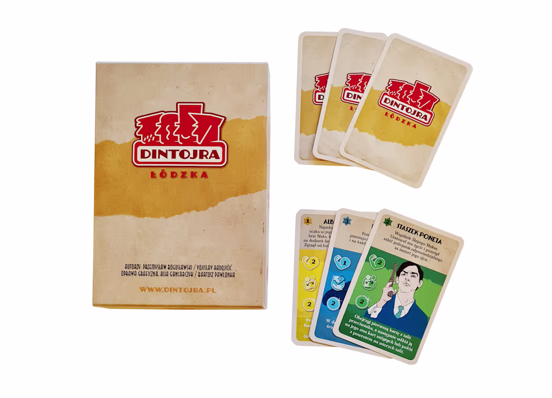 Cover image for Dintojra Łódzka Card Game Design