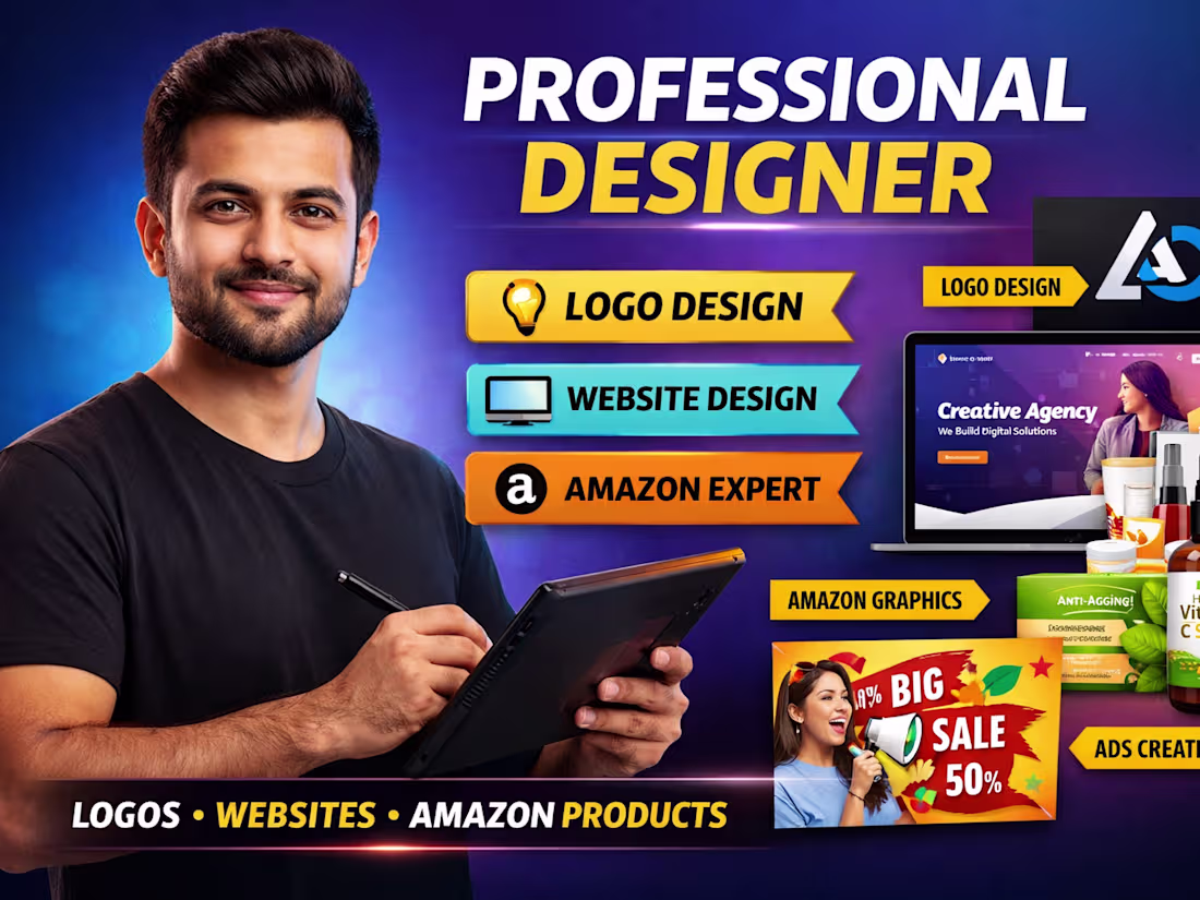 Cover image for  I am a graphic designer, logo, product design, web designer
