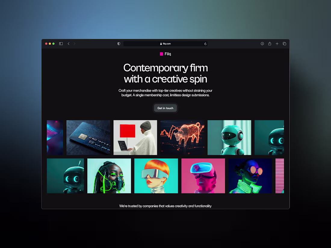 Cover image for Fliq - One page Portfolio Framer Template 