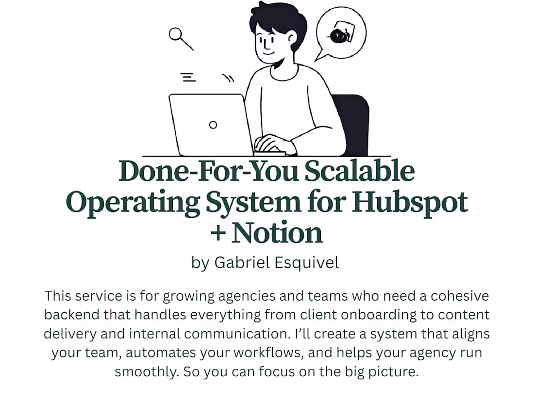 Cover image for Done-For-You Scalable Operating System for Hubspot + Notion