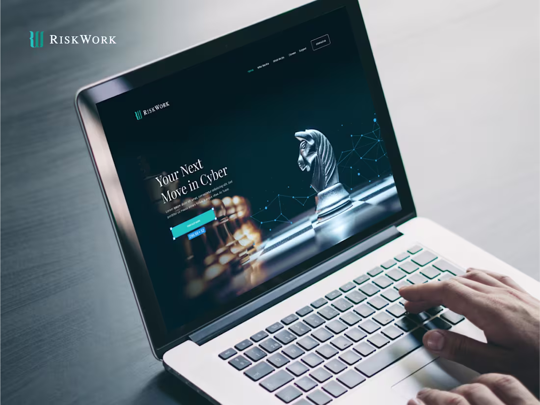 Cover image for Website design for RiskWork - a cyber security consultancy