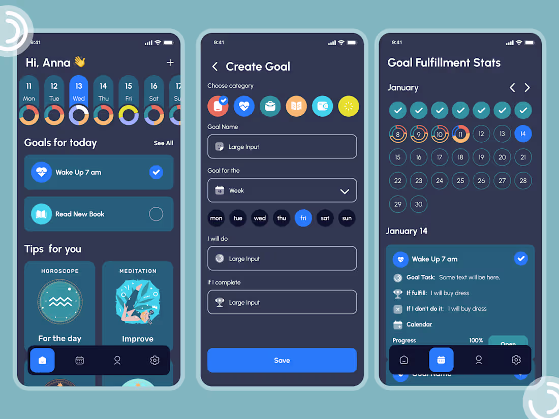 Cover image for Improver - Goals App, Meditation , Calendar Goals