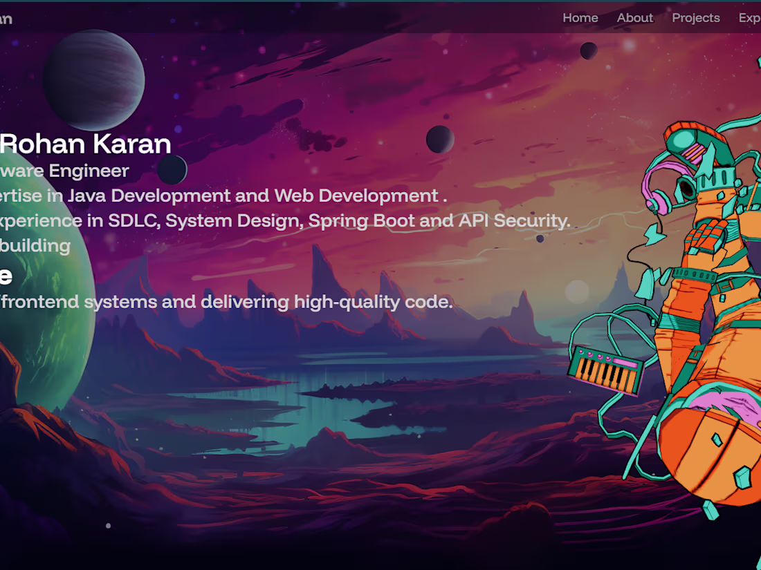 Cover image for Rohan Karan Portfolio (B Tech. National Institute Of Technology…