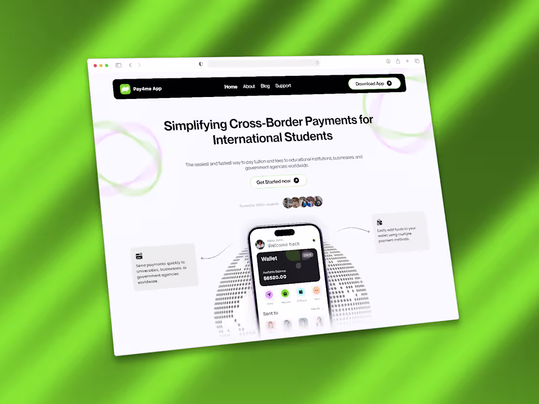 Cover image for Cross-Border Payments Website for International Students