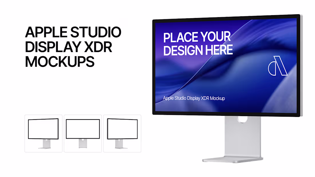 Cover image for Apple Studio Display mockups for