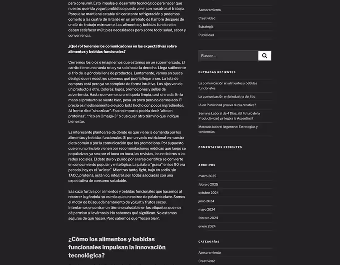 Cover image for La comunicación en alimentos y bebidas funcionales- Blog Article