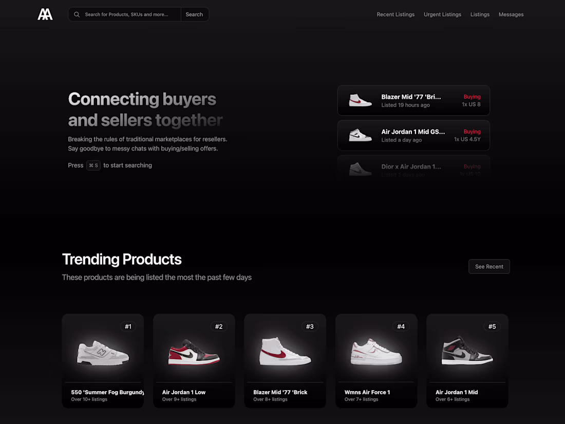 Cover image for maarketplace.com — a b2b sneaker marketplace