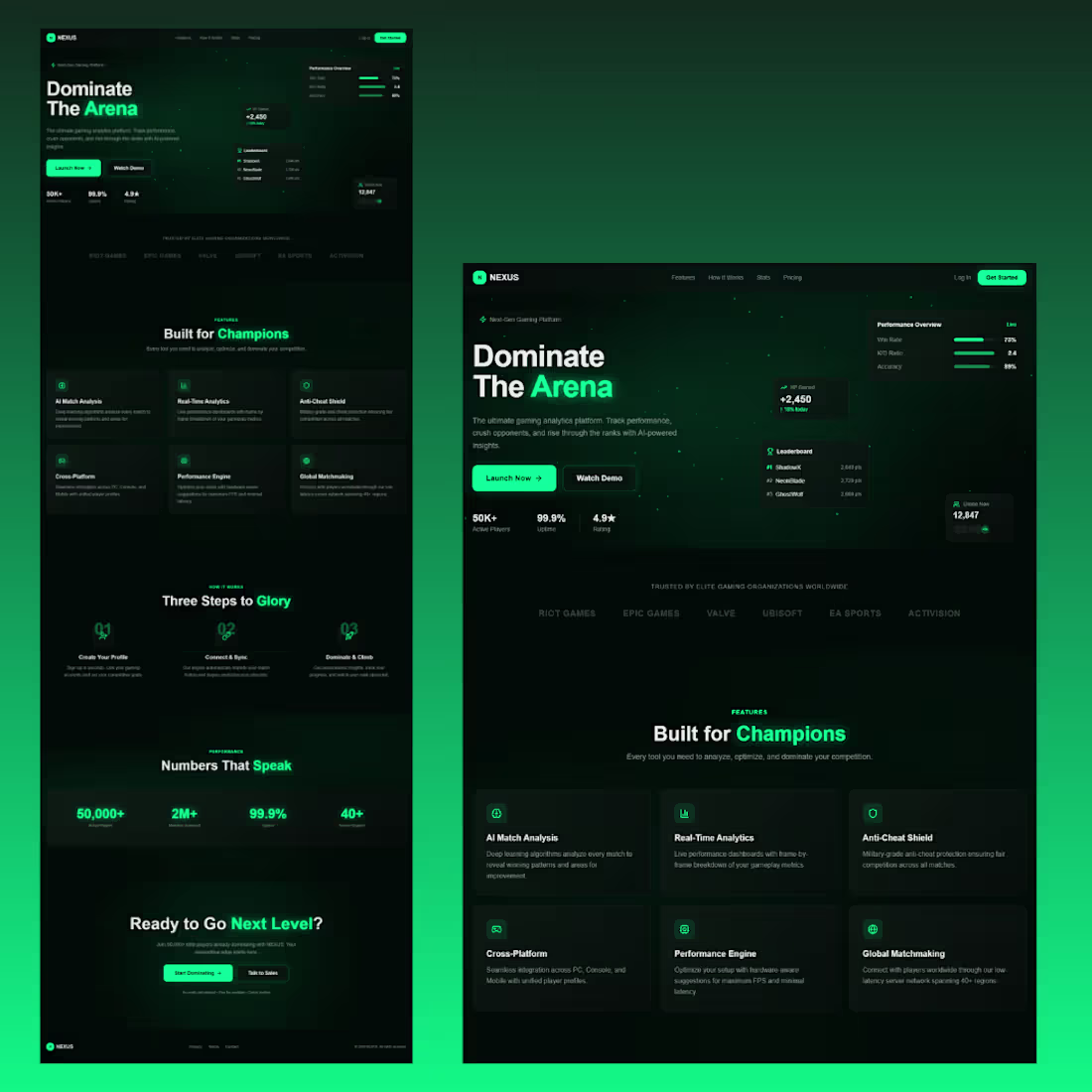 Cover image for A premium game landing page