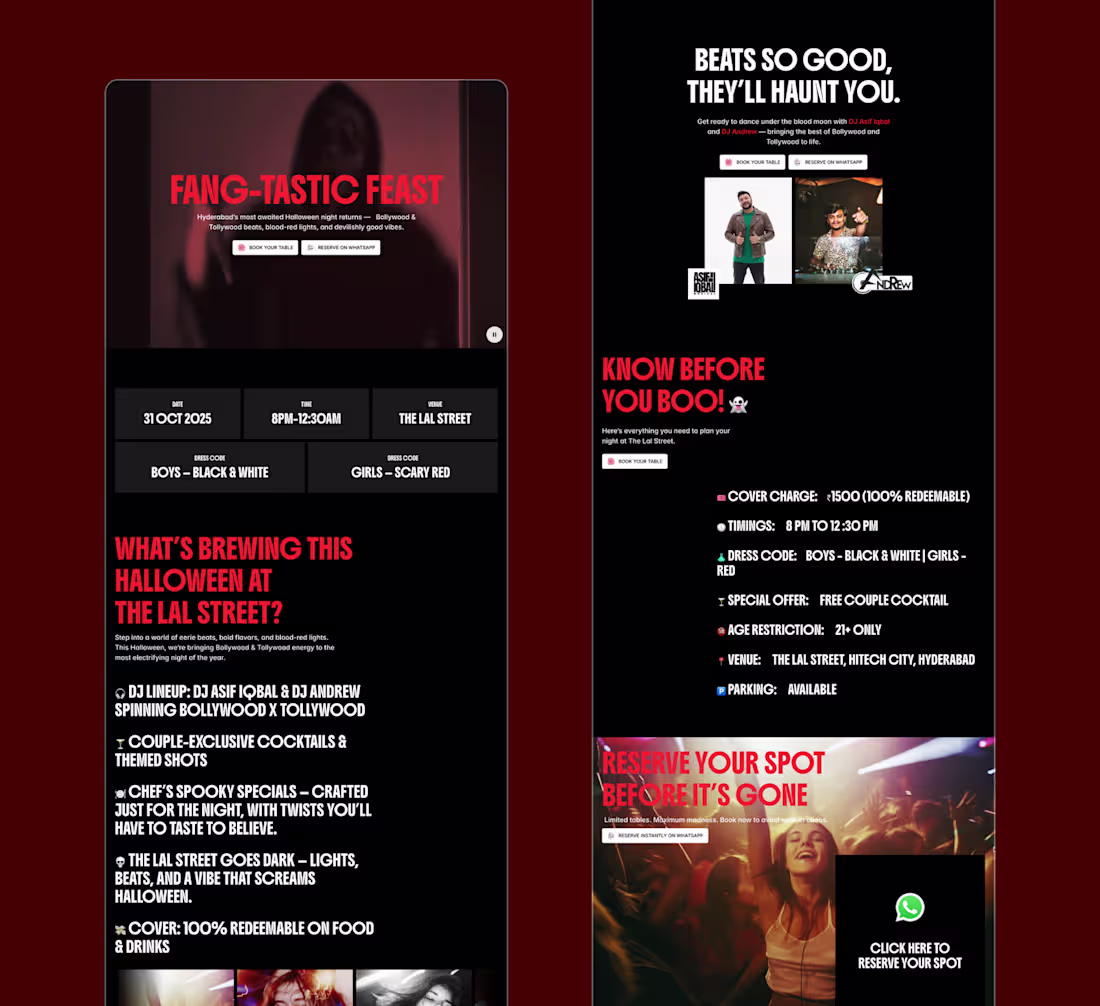 Cover image for 🎃 Happy Halloween! Designed this spooky landing page for a ...