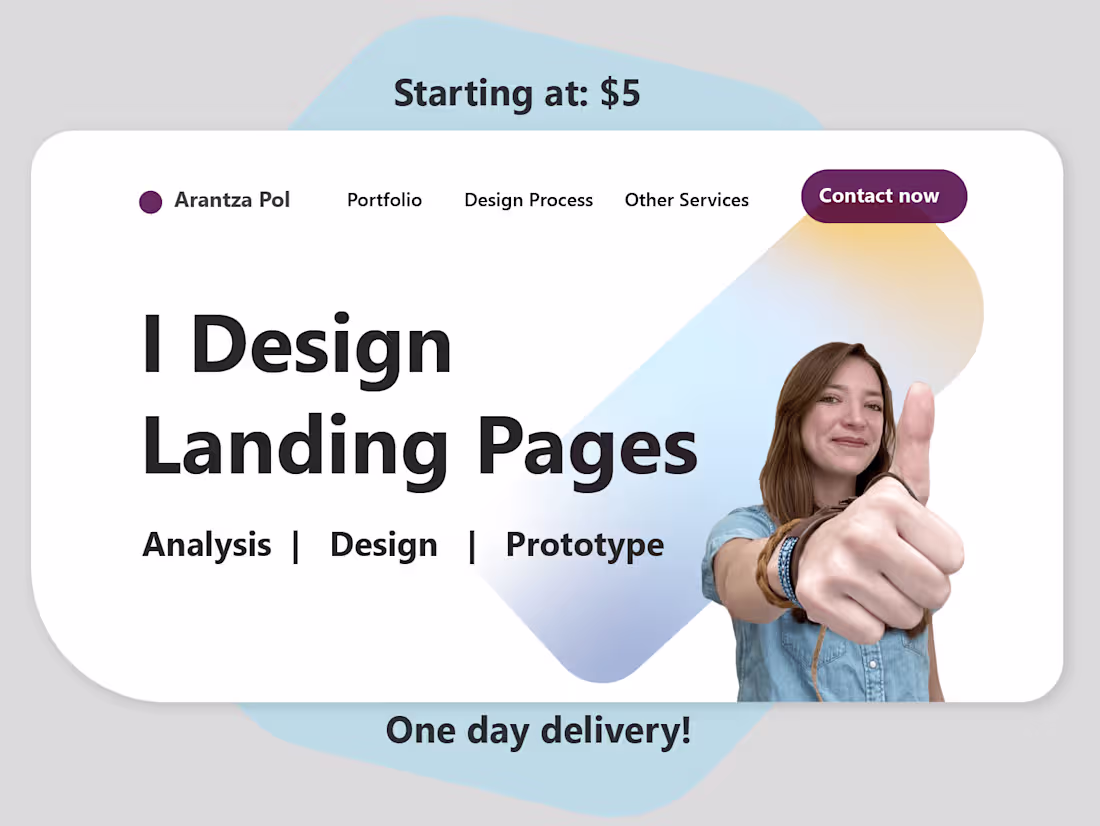 Cover image for Landing Page in one day
